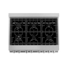 ZLINE 36-Inch 4.6 cu. ft. Electric Oven and Gas Cooktop Dual Fuel Range with Griddle in Fingerprint Resistant Stainless - RAS-SN-GR-36 - The Home Selection