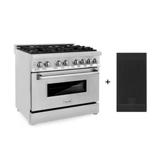 ZLINE 36-Inch 4.6 cu. ft. Electric Oven and Gas Cooktop Dual Fuel Range with Griddle in Stainless Steel - RA-GR-36 - The Home Selection