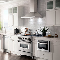 ZLINE 36" Kitchen Package with Stainless Steel Dual Fuel Range and Convertible Vent Range Hood - 2KP-RARH36 - The Home Selection