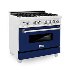 ZLINE 36" Professional Dual Fuel Range in DuraSnow - RAS-36 - The Home Selection