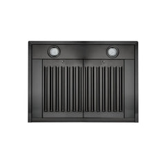 ZLINE 42-Inch Convertible Wall Mount Range Hood in Black Stainless Steel with Set of 2 Charcoal Filters, LED lighting and Dishwasher-Safe Baffle Filters - BSKBN-CF-42 - The Home Selection