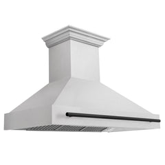 ZLINE 48" Autograph Edition DuraSnow® Stainless Steel Range Hood with DuraSnow® Stainless Steel Shell and Handle - 8654SNZ-48 - The Home Selection