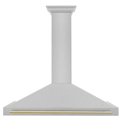 ZLINE 48" Autograph Edition DuraSnow® Stainless Steel Range Hood with DuraSnow® Stainless Steel Shell (KB4SNZ-48) - The Home Selection