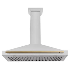 ZLINE 48" Autograph Edition DuraSnow® Stainless Steel Range Hood with DuraSnow® Stainless Steel Shell (KB4SNZ-48) - The Home Selection