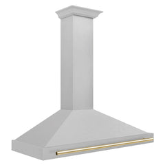 ZLINE 48" Autograph Edition DuraSnow® Stainless Steel Range Hood with DuraSnow® Stainless Steel Shell (KB4SNZ-48) - The Home Selection