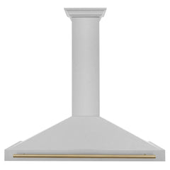 ZLINE 48" Autograph Edition DuraSnow® Stainless Steel Range Hood with DuraSnow® Stainless Steel Shell (KB4SNZ-48) - The Home Selection