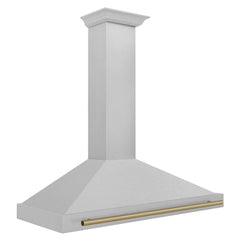 ZLINE 48" Autograph Edition DuraSnow® Stainless Steel Range Hood with DuraSnow® Stainless Steel Shell (KB4SNZ-48) - The Home Selection