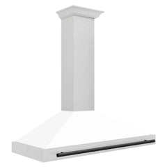 ZLINE 48" Autograph Edition DuraSnow® Stainless Steel Range Hood with White Matte Shell (KB4SNZ-WM48) - The Home Selection