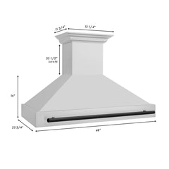 ZLINE 48" Autograph Edition Stainless Steel Range Hood with Stainless Steel Shell and Handle - 8654STZ-48 - The Home Selection