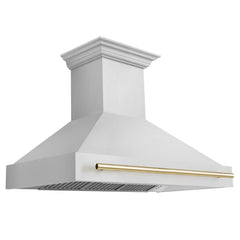 ZLINE 48" Autograph Edition Stainless Steel Range Hood with Stainless Steel Shell and Handle - 8654STZ-48 - The Home Selection