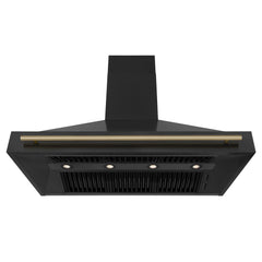 ZLINE 48" Black Stainless Steel Range Hood with Accent Handle - BS655-48 - The Home Selection