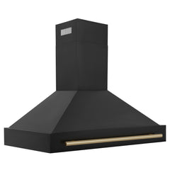 ZLINE 48" Black Stainless Steel Range Hood with Accent Handle - BS655-48 - The Home Selection