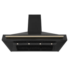 ZLINE 48" Black Stainless Steel Range Hood with Accent Handle - BS655-48 - The Home Selection