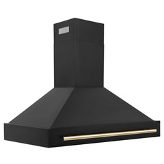ZLINE 48" Black Stainless Steel Range Hood with Accent Handle - BS655-48 - The Home Selection