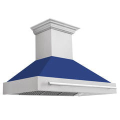 ZLINE 48" DuraSnow® Stainless Steel Range Hood with DuraSnow® Shell (8654SNX-48) - The Home Selection