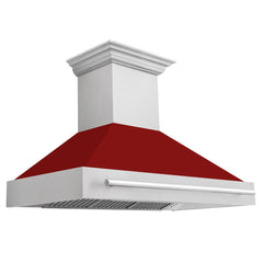 ZLINE 48" DuraSnow® Stainless Steel Range Hood with DuraSnow® Shell (8654SNX-48) - The Home Selection
