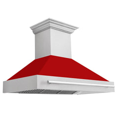 ZLINE 48" DuraSnow® Stainless Steel Range Hood with DuraSnow® Shell (8654SNX-48) - The Home Selection
