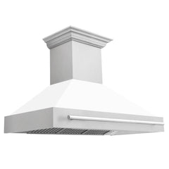 ZLINE 48" DuraSnow® Stainless Steel Range Hood with DuraSnow® Shell (8654SNX-48) - The Home Selection