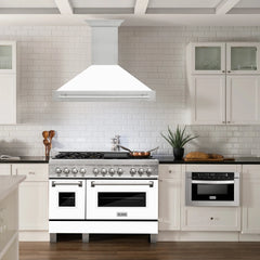 ZLINE 48" DuraSnow® Stainless Steel Range Hood with DuraSnow® Shell (8654SNX-48) - The Home Selection