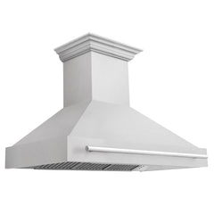ZLINE 48" DuraSnow® Stainless Steel Range Hood with DuraSnow® Shell (8654SNX-48) - The Home Selection