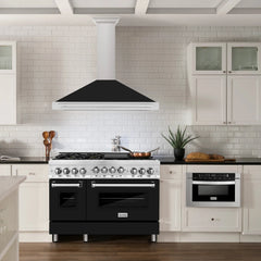 ZLINE 48" DuraSnow® Stainless Steel Range Hood with Shell and Stainless Steel Handle (KB4SNX-48) - The Home Selection