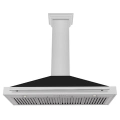 ZLINE 48" DuraSnow® Stainless Steel Range Hood with Shell and Stainless Steel Handle (KB4SNX-48) - The Home Selection