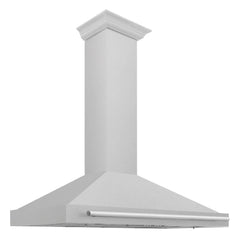 ZLINE 48" DuraSnow® Stainless Steel Range Hood with Shell and Stainless Steel Handle (KB4SNX-48) - The Home Selection
