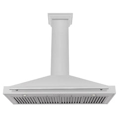 ZLINE 48" DuraSnow® Stainless Steel Range Hood with Shell and Stainless Steel Handle (KB4SNX-48) - The Home Selection