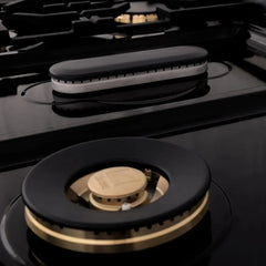 ZLINE 48-Inch Porcelain Gas Stovetop with 7 Gas Brass Burners and Griddle - RT-BR-GR-48 - The Home Selection