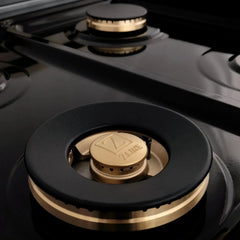 ZLINE 48-Inch Porcelain Gas Stovetop with 7 Gas Brass Burners and Griddle - RT-BR-GR-48 - The Home Selection