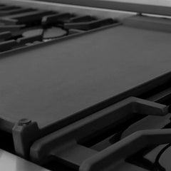 ZLINE 48-Inch Porcelain Gas Stovetop with 7 Gas Burners and Griddle and Griddle - RT-GR-48 - The Home Selection