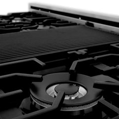 ZLINE 48-Inch Porcelain Gas Stovetop with 7 Gas Burners and Griddle and Griddle - RT-GR-48 - The Home Selection