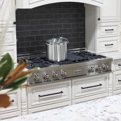 ZLINE 48" Porcelain Gas Stovetop with 7 Gas Burners and Griddle - RT48 - The Home Selection