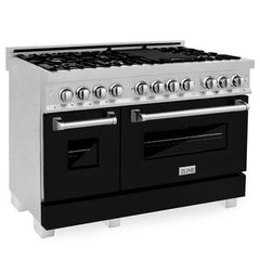 ZLINE 48" Professional Dual Fuel Range in DuraSnow® RAS-SN-48 - The Home Selection
