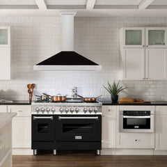 ZLINE 48" Stainless Steel Range Hood with Shell and Stainless Steel Handle (KB4STX-BLM-48) - The Home Selection
