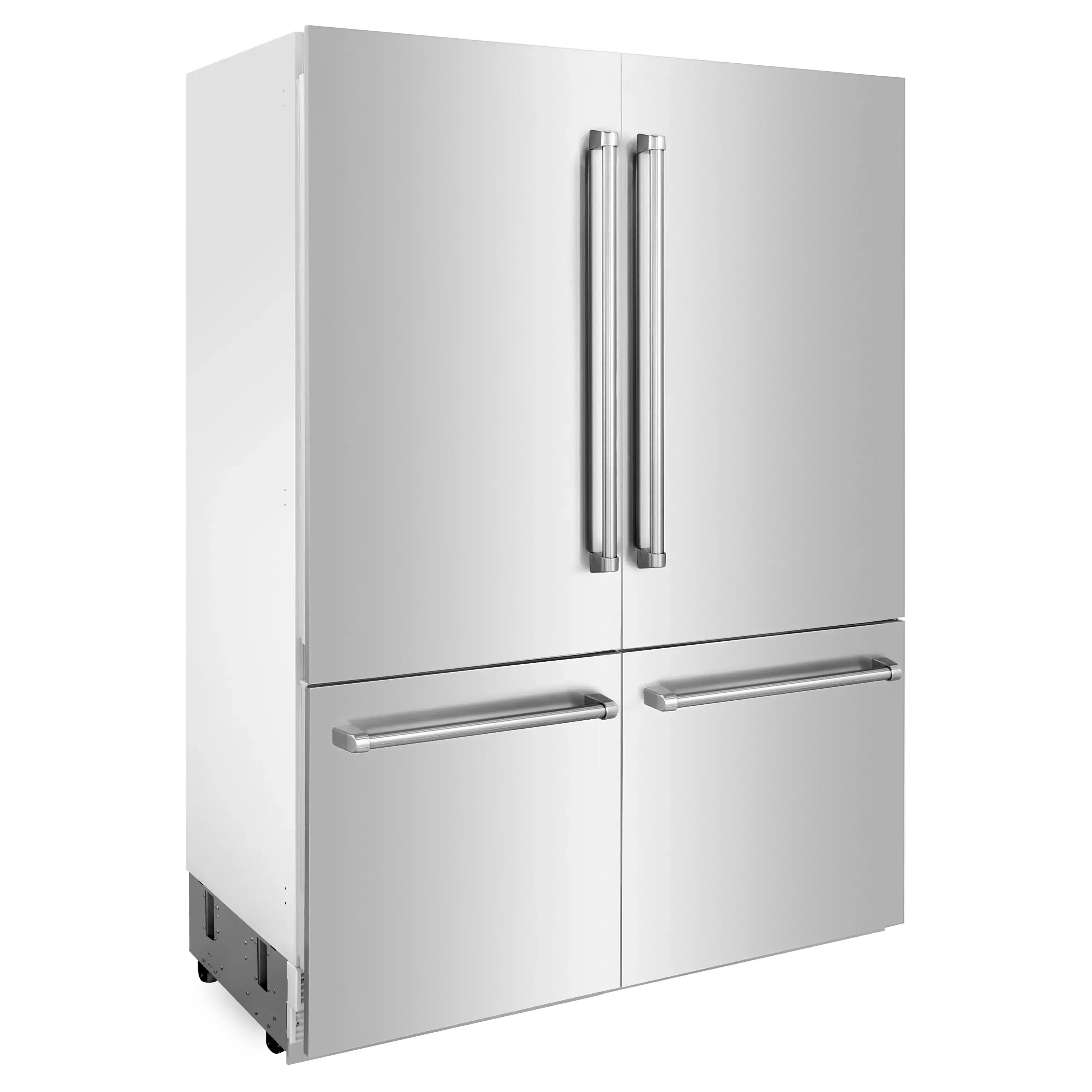 ZLINE 60" 32.2 cu. ft. Built-In 4-Door French Door Refrigerator with Internal Water and Ice Dispenser in Stainless Steel (RBIV-304-60) - The Home Selection