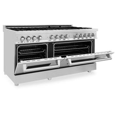 ZLINE 60" 7.4 cu. ft. Dual Fuel Range with Gas Stove and Electric Oven in Stainless Steel (RA60) - The Home Selection