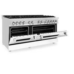 ZLINE 60" 7.4 cu. ft. Dual Fuel Range with Gas Stove and Electric Oven in Stainless Steel (RA60) - The Home Selection