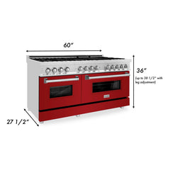 ZLINE 60" 7.4 cu. ft. Dual Fuel Range with Gas Stove and Electric Oven in Stainless Steel (RA60) - The Home Selection
