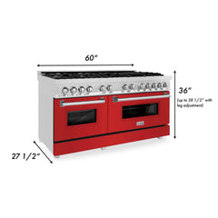 ZLINE 60" 7.4 cu. ft. Dual Fuel Range with Gas Stove and Electric Oven in Stainless Steel (RA60) - The Home Selection