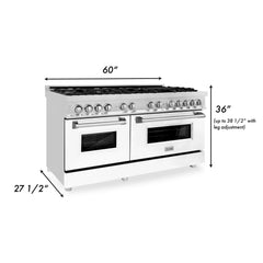 ZLINE 60" 7.4 cu. ft. Dual Fuel Range with Gas Stove and Electric Oven in Stainless Steel (RA60) - The Home Selection