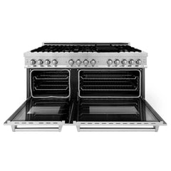 ZLINE 60-Inch 7.4 cu. ft. Electric Oven and Gas Cooktop Dual Fuel Range with Griddle in Stainless Steel - RA-GR-60 - The Home Selection