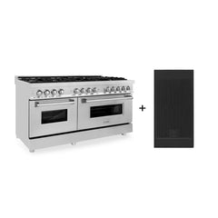 ZLINE 60-Inch 7.4 cu. ft. Electric Oven and Gas Cooktop Dual Fuel Range with Griddle in Stainless Steel - RA-GR-60 - The Home Selection