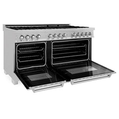 ZLINE 60" Professional Dual Fuel Range in DuraSnow® - RAS-SN-60 - The Home Selection
