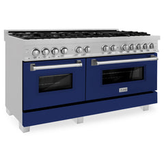 ZLINE 60" Professional Dual Fuel Range in DuraSnow® - RAS-SN-60 - The Home Selection