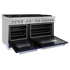 ZLINE 60" Professional Dual Fuel Range in DuraSnow® - RAS-SN-60 - The Home Selection