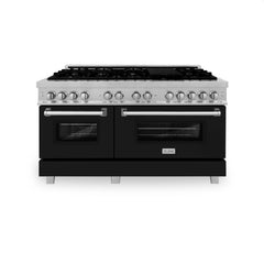 ZLINE 60" Professional Dual Fuel Range in DuraSnow® - RAS-SN-60 - The Home Selection
