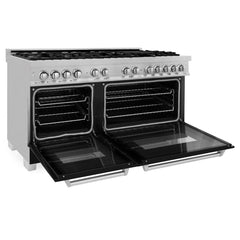 ZLINE 60" Professional Dual Fuel Range in DuraSnow® - RAS-SN-60 - The Home Selection