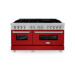 ZLINE 60" Professional Dual Fuel Range in DuraSnow® - RAS-SN-60 - The Home Selection