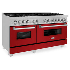 ZLINE 60" Professional Dual Fuel Range in DuraSnow® - RAS-SN-60 - The Home Selection